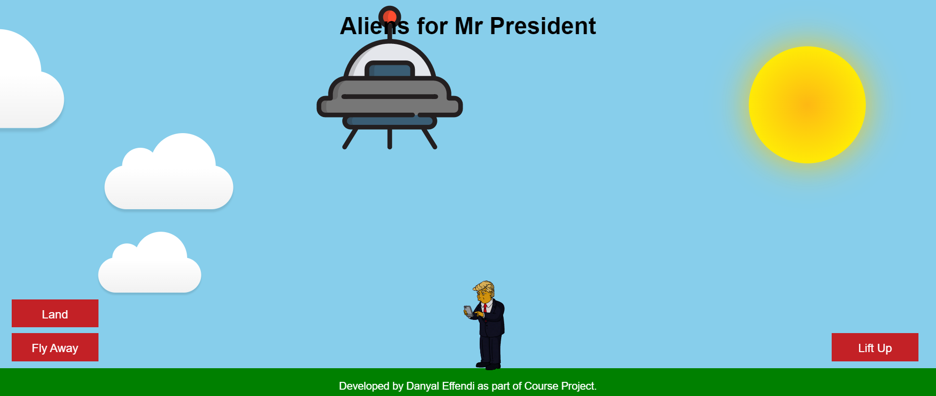 snapshot of css animation game aliens for president