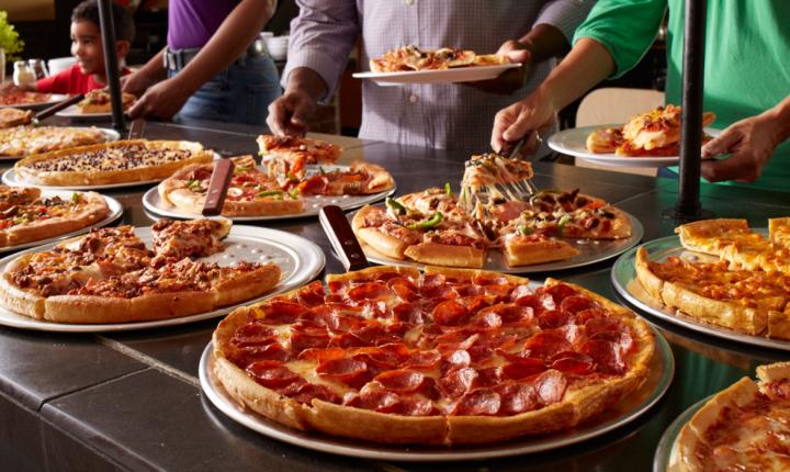 photo of pizza buffet